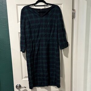 Talbots Blackwatch Plaid Straight Dress
